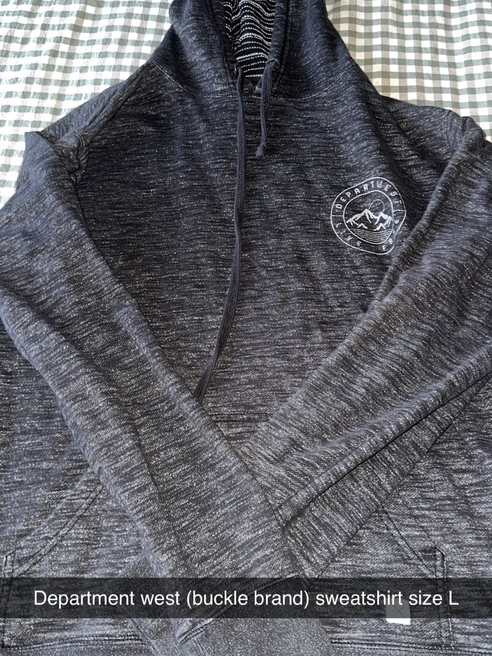 Buckle Men’s Dark Charcoal Marled Hoodie